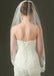 Gorgeous Tulle Short Wedding Veil With Lace Appliques ,WV0126