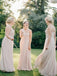 One Shoulder Chiffon Long Cheap Bridesmaid Dresses Online, WG273