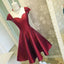 Sexy Backless Cap Sleeves Short Red Homecoming Dresses Online, CM539