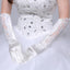 Bridal Gloves, White Satin Long Full Finger Bridal Gloves, Lace Wedding Gloves, Wedding Accessory, TYP0555