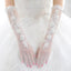 Bridal Gloves, French Lace Gloves, Floral Rhinestone Bridal Gloves, Long Design Fingerless Gloves, Wedding Gloves, TYP0544