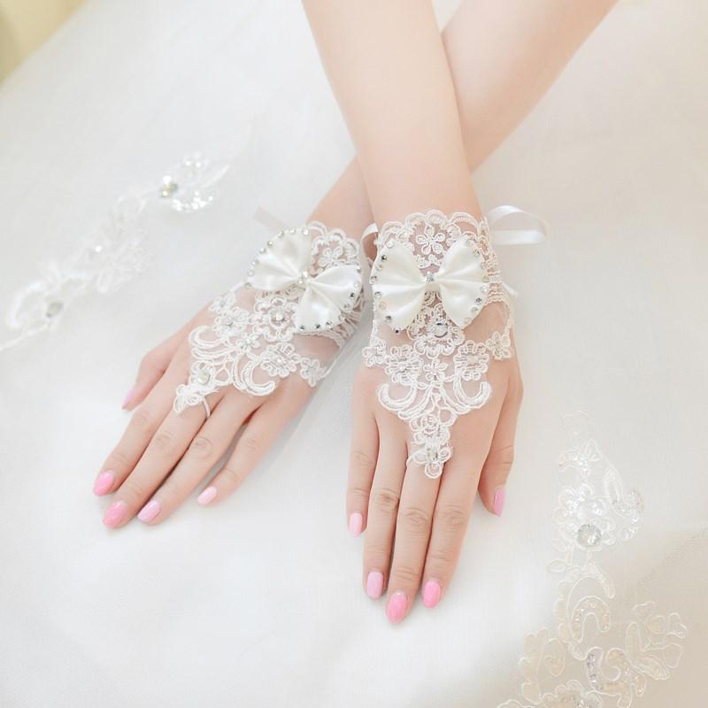 White Bridal Lace Wedding Gloves,Bridal Fingerless Lace Wedding Gloves,Bridal Accessories, TYP0566