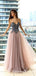 2021 Sparkly Delicate Illusion Neck with Appliques Beading  Prom Dresses, QB0571