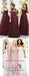 Off Shoulder Tulle A-line Custom Long Bridesmaid Dresses, WG234
