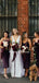 Spaghetti Strap Grap Elastic Silk Tea Length Cheap Bridesmaid Dresses, BDS0106