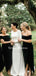 Off-The-Shoulder Green Velvet Long Cheap Bridesmaid Dresses, BDS0120