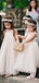 Lovely Halter-Straps Ivory Tulle Long Floor-Length Cheap Flower Girl Dresses, FGS0001