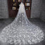 Luxurious Cathedral Tulle Long Wedding Veil With Lace Appliques,WV0130