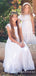 Charming Round Neck Cap Sleeves Lace A-line Long Cheap Flower Girl Dresses, FGS0012