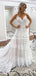 New Arrival Spaghetti Straps Long Cheap Beach Wedding Dresses, WDS0037