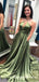 Simple Halter Long Elastic Satin Cheap Prom Dresses with Keyhole, QB0614