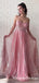 Sparkling A-line Pink  Sweetheart Long Cheap Prom Dresses, QB0763