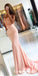 Applique Beaded Long Mermaid Spaghetti Straps Formal Prom Dresses, QB0610