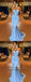 Sexy Simple Blue Mermaid Sweetheart Long Evening Prom Dresses, QB0405